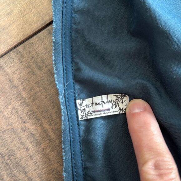 Intimately free people velvet spaghetti strap tank top size large hunter green w - Picture 5 of 8